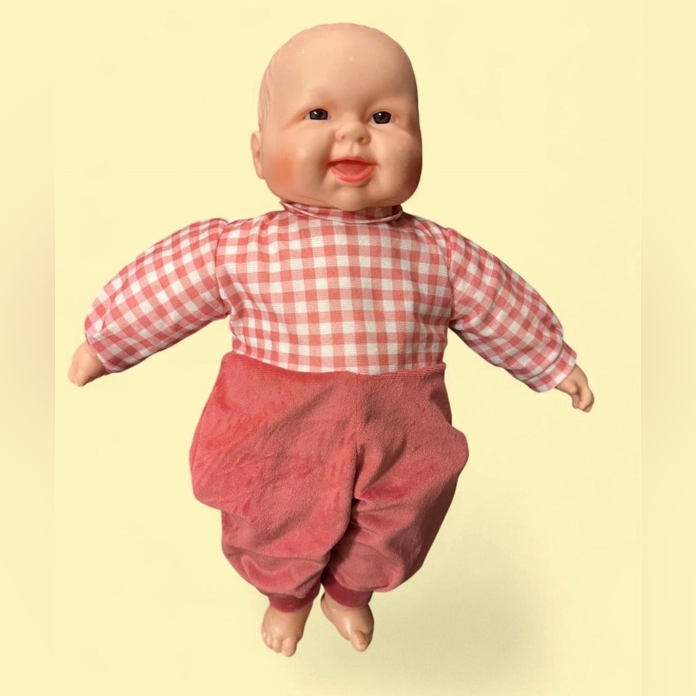 Vintage Pink Checkered Baby Doll